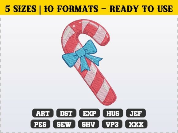 Candy Cane Christmas Holiday Embroidery Review