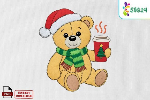 Christmas Bear Embroidery PNG Review