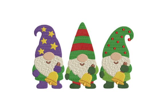 Christmas Gnomes with Bells Embroidery Review