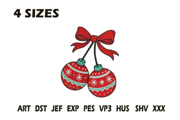 Christmas Ornament Bow Embroidery Design Review