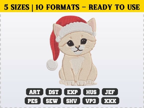 Cute Kitten Christmas Cat Embroidery Review