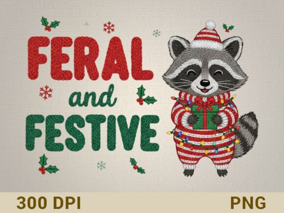 Feral and Festive Raccoon Embroidery Review
