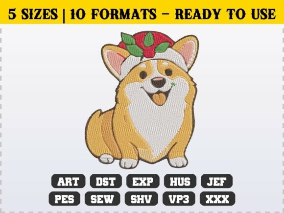 Funny Holiday Corgi Christmas Embroidery Review