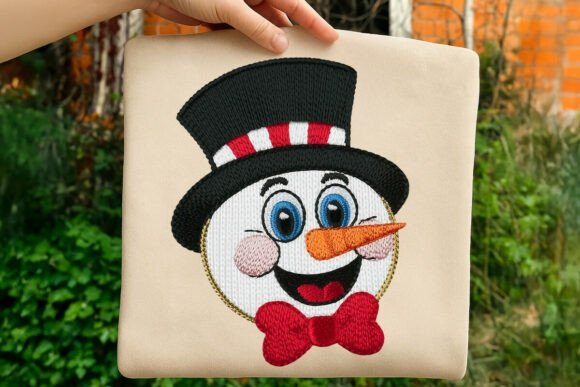 Funny Yarn Faux Embroidery Snowman Png Review
