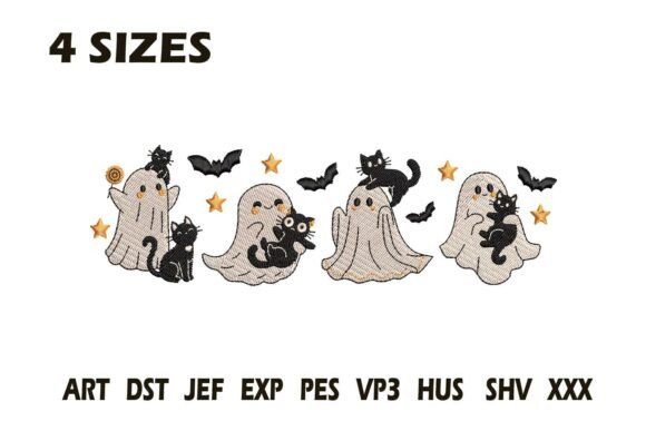 Ghost and Black Cat Embroidery Design Review