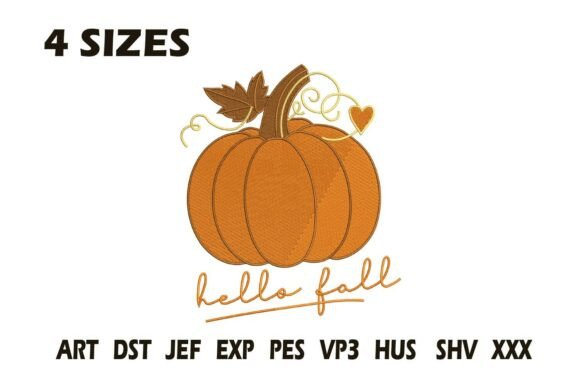 Hello Fall Pumpkin Embroidery Design Review