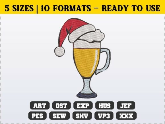 Holiday Drink Christmas Beer Embroidery Review