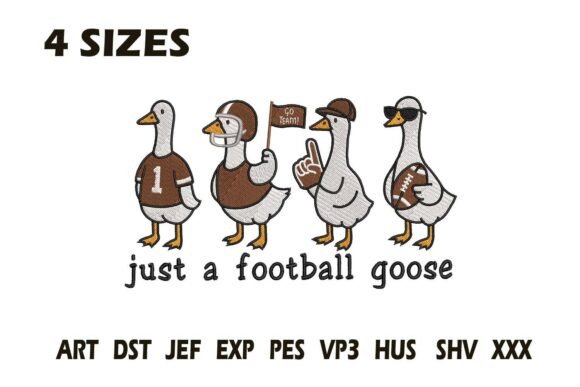Just a Football Goose Embroidery Design Review