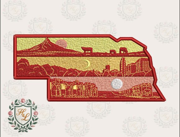 Layers of Nebraska Embroidery Files