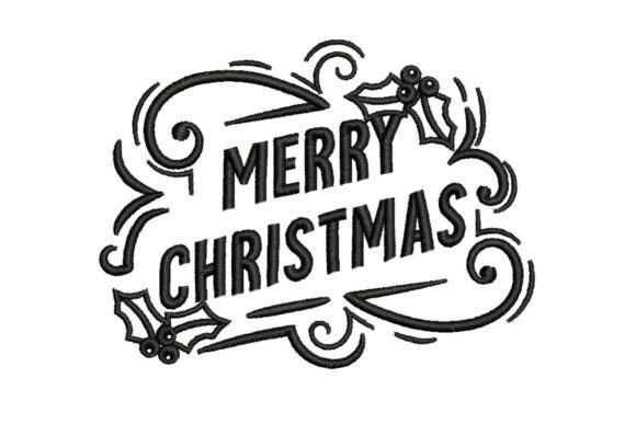 Merry Christmas Festive Lettering Embroidery Design Review