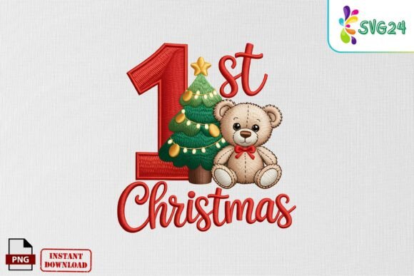 Review: 1st Christmas Embroidery PNG for Handmade Gifts